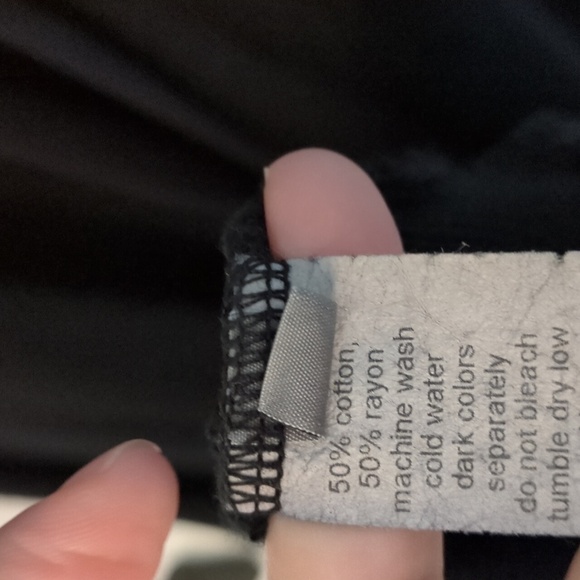 Allen Allen Vintage Ribbed Henley Black A Line Midi Stretchy Dress Minimalist L - Picture 8 of 8